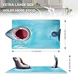 Shark Sushi Plate Sushi Boat Sushi Tray Shark Attack Ceramic Sushi Plate Food Safe Materials Suitable for Microwave Oven Freezer Dishwasher