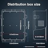 Namunanee Outdoor Electrical Junction Box, ABS Water Resistant Enclosure with Internal Mounting Panel & Hinged Cover (13"H* 9.2"L* 5.6"W)