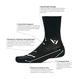 Swiftwick - PERFORMANCE FOUR (3 Pairs) Trail Running & Cycling Socks, Mens & Womens (Black, Large)