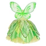 MDYCW Princess Tinker Bell Costume for Toddler Girls, Birthday Party Fairy Dress Up, Special Occasion Dress with Wings, Tinker Bell