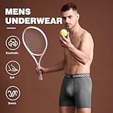 BAMBOO COOL Men's Ultra ComfortSoft Underwear, Moisture Wicking & Breathable No Ride Up Boxer Briefs with Fly, Multipack