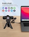 Gohero Full HD 1080P Video Webcam and Wide Angle Camera with Built-in Microphone and Rotatable Tripod,for Laptop Computer or Desktop PC,Great for Live Streaming.Calls.Video Conferencing(Black)-1