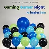 FROUFING Video game Balloon garland kit 137Pcs Blue Black Green wiith Star Controller balloons for Gamer night party Decorations gaming theme birthday supplies