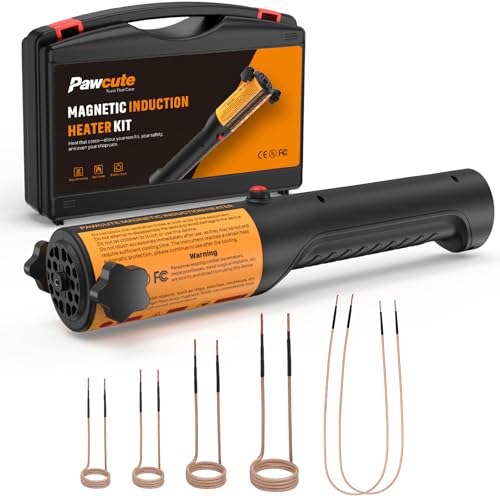 Induction Heater 1200W for Bolt Removal, Magnetic Heating Tool with 6 Coils, Handheld Heat Tool for Rusty Nuts and Bolts,Orange