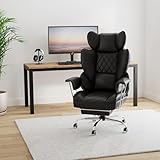 GTRACING Gaming Chair,Office Chair with Pocket Spring Lumbar Support, Ergonomic Comfortable Wide Office Desk Computer Chair with Outward Fixed Soft Armrests and Footrest (PU Leather, Black)