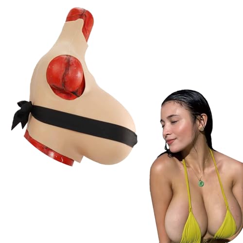 Huge Z Cup Silicone Breastplate Realistic Fake Breast Forms Enhancer Tits for Crossdressers Drag Queen Transgender,Color1,Silicone