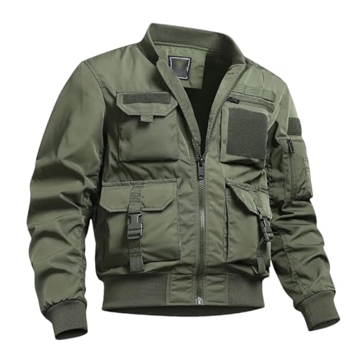 Air Force Pilot Jacket Military Flight Tactical Bomber Coat Men's Spring Warm Pilot Motorcycle Baseball Uniform