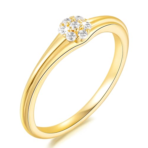 ODIHUI 14K Gold Wedding Rings for Women A Lightweight Luxury Love Story in Gold Promise Rings 5-9 (9)
