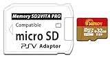 Sunloy SD2Vita 6.0 PS Vita Memory Card Adapter with 32GB Micro SD Card, High Speed microSDHC UHS-I Flash Memory Card with PSV Micro SD Card Adapter for PSV 1000/2000 PSTV FW 3.60 HENkaku Enso System