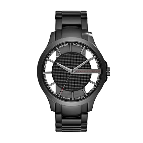 A|X Armani Exchange Men's Three-Hand Black Stainless Steel Watch (Model: AX2189)