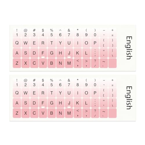 2pcs Colorful Keyboard Stickers, Universal Computer Keyboard Decals, Replacement Letter Stickers for Keyboard, Strong Adhesion, Non-Damaging to Keyboard