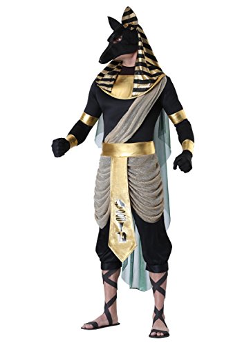 Fun Costumes Adult Anubis Costume Men's Ancient Egypt Costume - Black, Medium