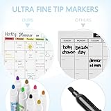 Hivillexun Magnetic Dry Erase Calendar Whiteboard Set (3-Pack) for Fridge, Wall, and Refrigerator Organization – Monthly, Weekly, and Daily Planners with 8 Markers and Eraser