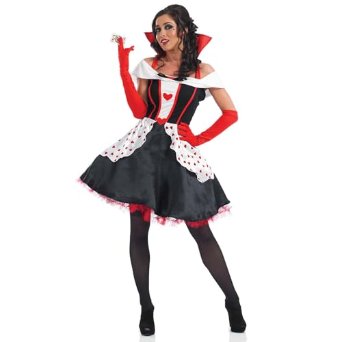 fun shack Queen of Hearts Costume Women, Red Queen Costume Women, Queen of Hearts Costume Adult Women, Heart Costume Women, Large