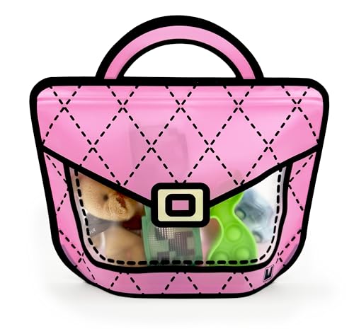 20 Pack Gift Bags for Kids Birthday Party Supplies - Bulk Goodie Bag for Candy, Snacks, or Favors with Resealable Ziplock Seal (Pink/Small)