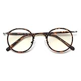 kachawoo Retro Style Vintage Round Glasses Frame Acetate Clear Lens Eyeglasses Eyewear (tortoise frame)