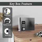 WeHere 16 Key Lock Box, Smart Wall Mount Key Cabinet with Key Tags, OTP/APP/Fixed Code Unlock, Security Storage Key Holder, Key Management for House, Hotel, Office