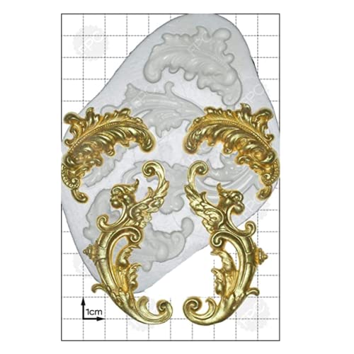 FPC Sugarcraft Feather Scrolls Silicone Mould