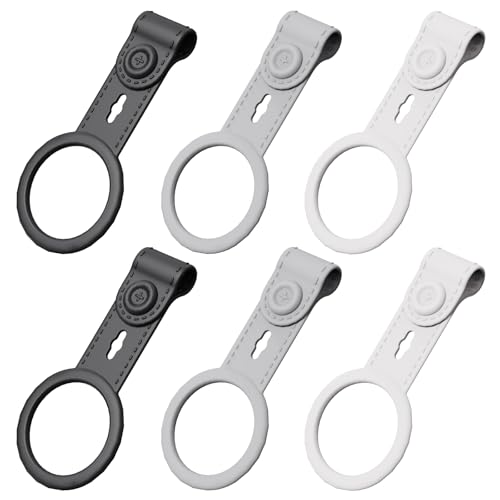 Cfyouend 6 Pack Silicone Kitchen Towel Holder, Bathroom and Dish Towel Holder for Cabinet, Stove, Sink, Oven Handle, Rods or Racks, Kitchen and Bathroom Accessories - 2*Black&2*White&2*Grey