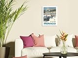 24th Monaco Car Racing Grand Prix - Circuit de Monaco Monte Carlo - Vintage Car Racing Poster by Michael Turner c.1966 - Master Art Print (Unframed) 12in x 18in