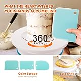 207 Pcs Cake Decorating supplies Kit for Beginners Cake Turntable-100+ Piping Bags-Russian Piping Tips-Icing Spatula Cake Decorating Tools