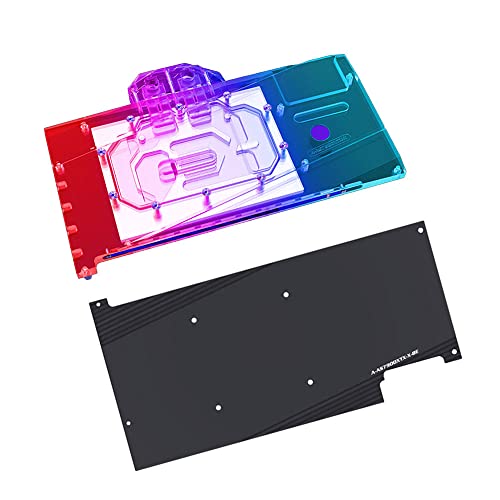 Copper GPU Water Cooling Block GPU Waterblock Graphics Card Water Cooling Block for Asus TUF Gaming Radeon RX 7900 XTX RX 7900 XT OC (5V ARGB RBW Aura Effect LED Lights GPU Block with Backplate)