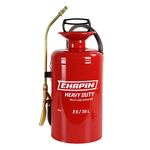 Chapin Made in the USA, 1244 2-Gallon Tri-Poxy Steel Tank Sprayer for Lawn, Home and Garden, Red