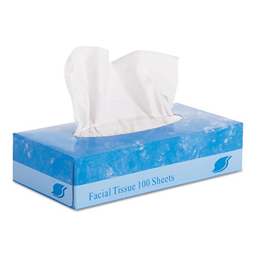 GEN 6501 Facial Tissue, Flat Box, 2-Ply, 8" x 8.3", 100 per Box (Case of 30 Boxes)