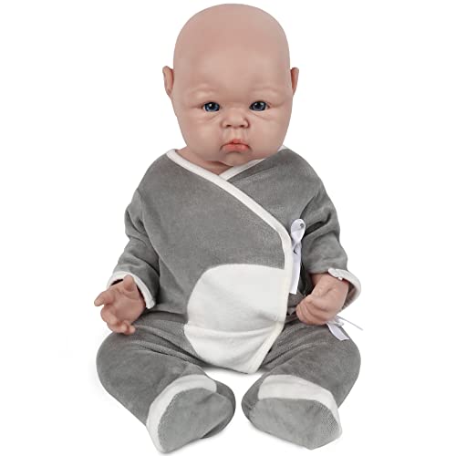 Vollence 19 inch Realistic Full Body Silicone Baby Doll That Look Real Boy,Lifelike Reborn Real Baby Doll - Boy