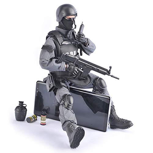 Scakbyer 12 Inch Action Figures Military Set, 1/6 Scale Action Figures Set with Weapons and Accessories - SDU Soldier - NB05