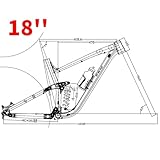 HIMALO Downhill Suspension Frame 27.5er 29er Enduro Mountain Bike Frame 15.5''/17''/18'' Disc Brake Thru Axle Boost Bike Frame XC/DH/FR,with Rear Shocks(Black,18'')