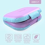 Bentgo Kids Chill Leak-Proof Lunch Box - Included Reusable Ice Pack Keeps Food Cold; 4-Compt. Bento Box; Microwave/Dishwasher Safe; 2 Year Manufacturer's Warranty (Confetti Edition - Vivid Orchid)