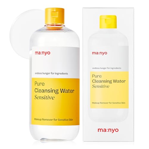 ma:nyo Pure Cleansing Water | Triple Micellar Technology for Sensitive Skin, Makeup Remover & Hydrating Cleanser, Korean Skincare 16.9 fl oz (500ml)