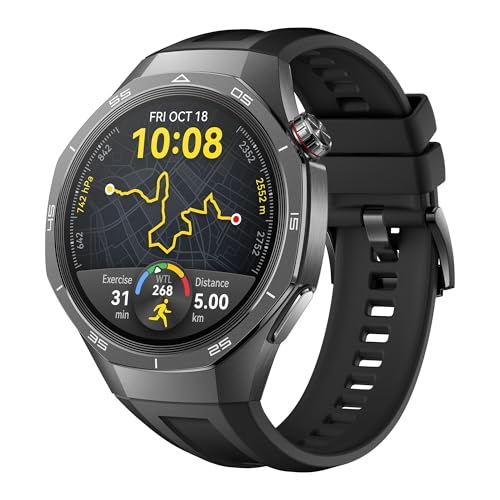 HUAWEI Watch GT 5 Pro 46 mm Smartwatch, Sharp-Edged Design, up to 14 Days Battery Life, Pro-Level Sports Watch, Health Tracking, Compatible with iOS and Android, Black