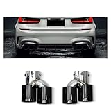 PacuM 2Pcs/1Set Exhaust Tips Compatible With BMW G20 G21 G22 G23 G26 G28 G42 M240i M330i M340i M440i M Sport Carbon Fiber Muffler Pipe Tail pipe