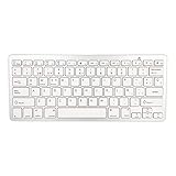 Meega Wireless Spanish Keyboard, Minority Language Ultra Thin Lightweight Silent Bluetooth Keyboards for Laptop/Computer/Surface/Desktop/Smart TV