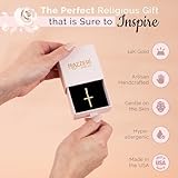 MAZZERI 14k Gold Cross Pendant, Hypoallergenic Gold Religious Charms for Men and Women, Handcrafted in the USA