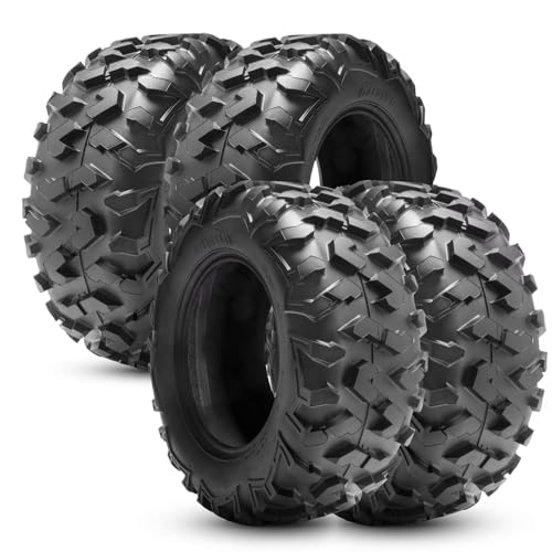 HALBERD ATV Tires, 25x8-12 & 25x10-12 ATV Tires, 6PR 25x8x12 25x10x12 All Terrain ATV UTV Off-Road Tires(Set of 4, Tubeless)