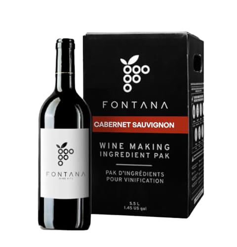 Fontana French Cabernet Sauvignon Wine Kit Ingredients - 6 Gallon DIY Kit - Makes 30 Bottles of Wine