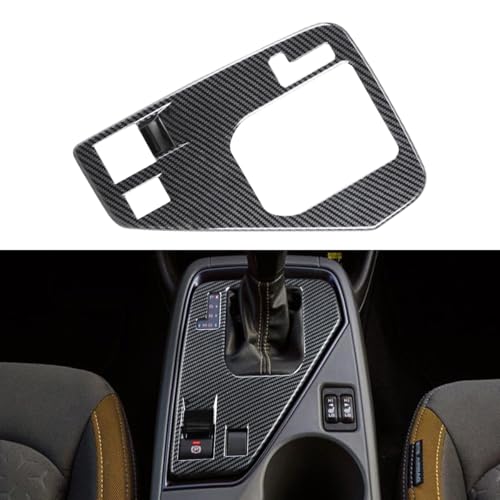 INTGET Small Gear Panel Cover for 2024 2025 Subaru Crosstrek/Subaru Impreza Accessories Carbon Fiber Plastic Center Console Gear Shift Panel Cover for 2025 Subaru Crosstrek(Small Gear Panel Cover)