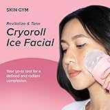 Skin Gym Ice Roller for Face, Depuffing & Cooling Tool, Minimizes Pores & Soothes Skin, Cold Therapy for Glowing Complexion