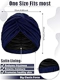 4 Pieces Turbans for Women Silk Satin Lined Turban Head Wrap Adjustable Twisted Headwrap Hair Cover Wrap(Retro Color)