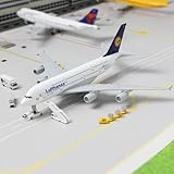 QIYUMOKE A380 German 1/300 Die-cast Metal Airplane Model -A380 Sky Jumbo a380 Model Plane with Stand (7.5 inches Long) for Aviation Enthusiast Gift or Display Decorations