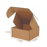 Ucanpack Kraft Shipping Boxes 7x7x3" Made in USA - 50 Pack Standard Kraft Color Corrugated Mailer Box Mailers, Cardboard Boxes for Shipping & Packing - Custom Mailing Boxes - Small Boxes