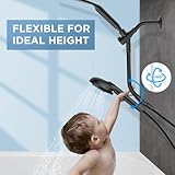 MakeFit Dual Filtered Rain Shower Head Combo, High Pressure Handheld Shower Head with Adjustable Bar - Rainfall Shower Head And Showerhead with Filter for Hard Water - Removes Chlorine