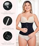 MERYOSZ Waist Trainer Corset Zipper Tummy Control Shapewear Breathable Waist Cincher for Women Body Shaper Sport Girdle (Black,XL)