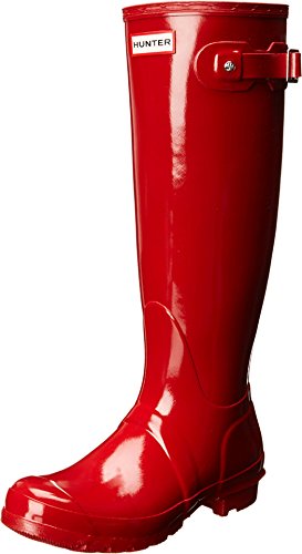 Hunter Women's Original Tall Gloss Rain Boots, Military Red, 6