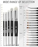 Nicpro Miniature Paint Brushes Drybrush - 21PCS Model Paint Brush Set for Acrylic Watercolor, Detail Paint Brush Dry Brush for 40k Model, Miniature Painting, Citadel, DND Miniatures - with Container