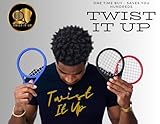 Twist Up Comb (Bond Black) - Alternative for Hair Sponges, Creates Curls and Twists for Black Men, Tennis Racket Design