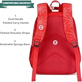 JIANYA Kids Backpack for School Boys, Spider School Bag for Elementary Kids Children 3pcs Boys Backpack with Lunch Box & Pencil Case, Red